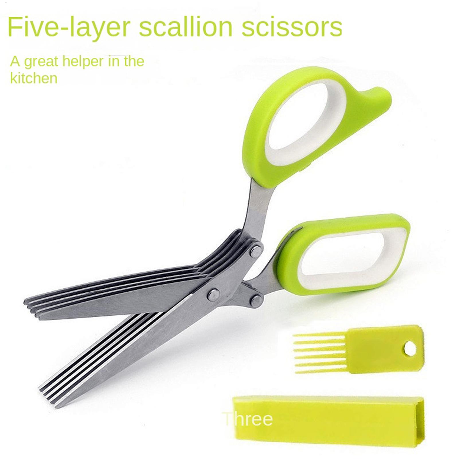 Herb Scissors 5 Blade - 5 Bıçaklı Paslanmaz Çelik Mutfak Makası,