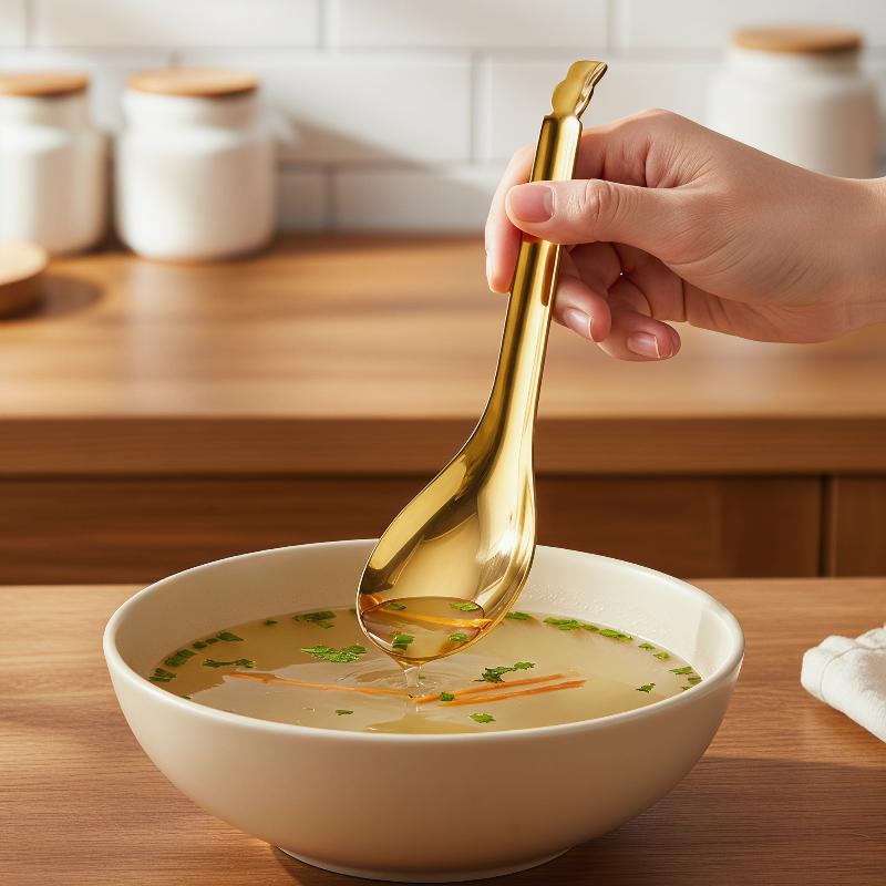 Kitchen Gadgets For Chefs - YENİ Paslanmaz Çelik Mutfak Kaşığı, Havyar
