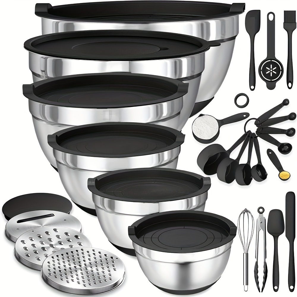 Kitchen Gadgets Set - 17 adet, Paslanmaz Çelik Karıştırma Kasesi