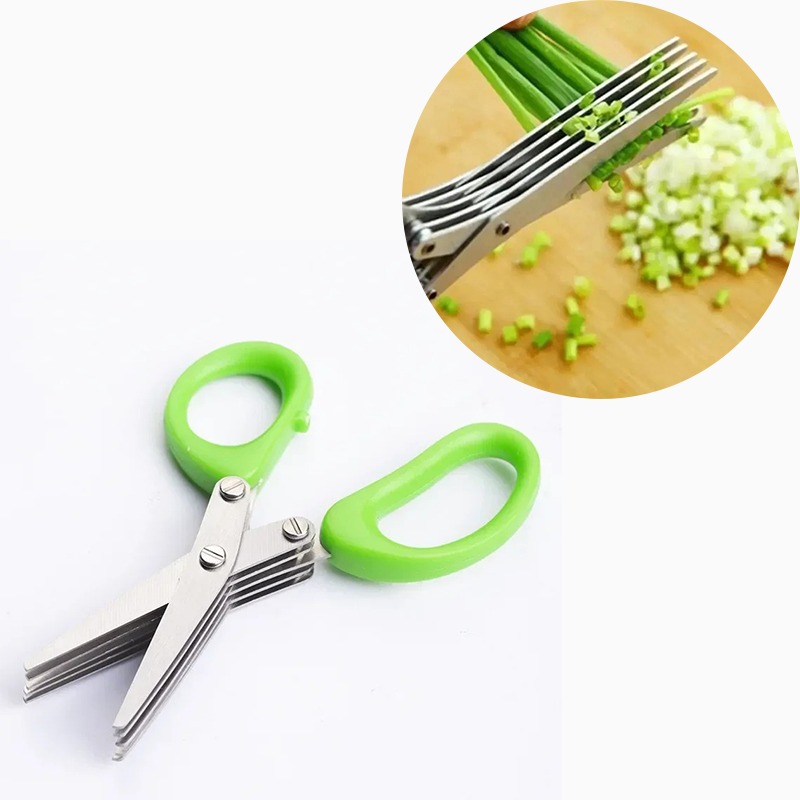 Herb Scissors 5 Blade - Zaman Kazandıran Bitki Makası 5 Bıçaklı