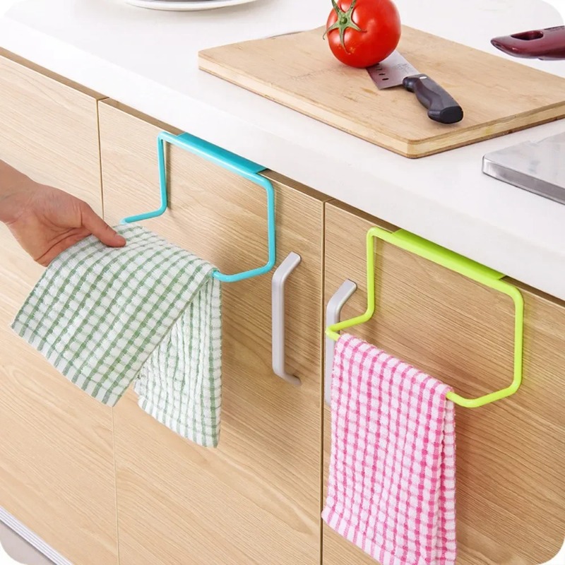 Kitchen Gadgets Cabinet - 1 adet plastik asılı tutucu havlu