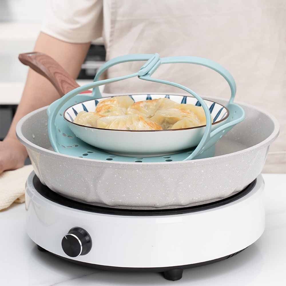 Silicone Steamer Basket - Uzun Saplı Silikon Buhar Sepeti, Yeniden