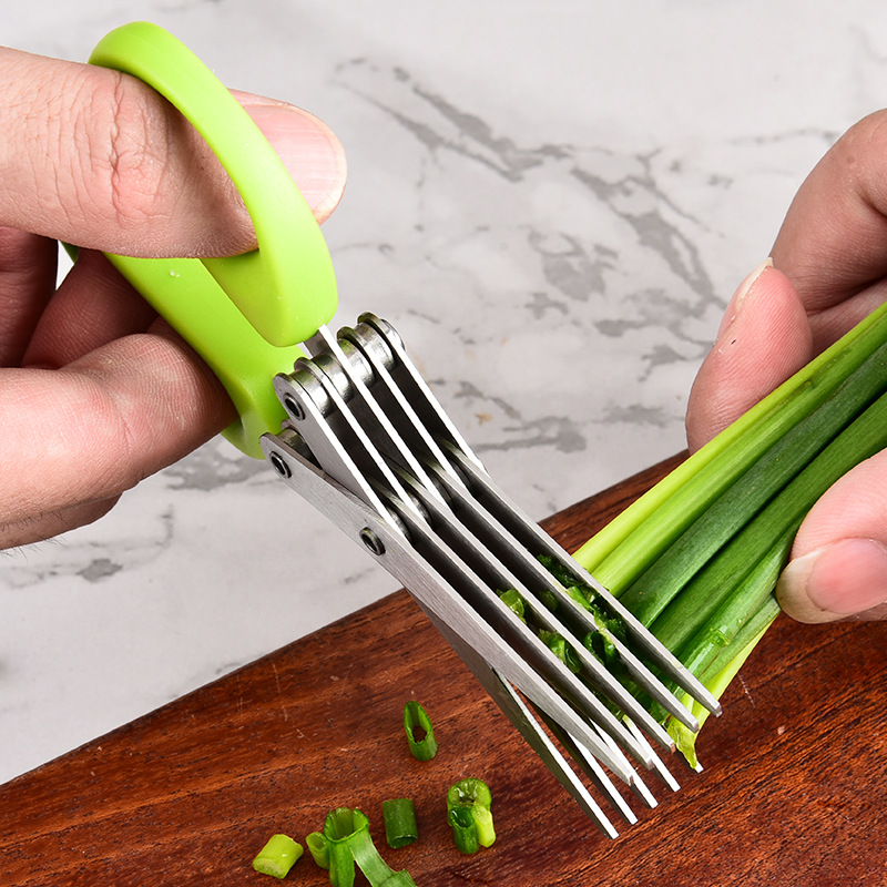 Herb Scissors 5 Blade - Paslanmaz Çelik Çok Katmanlı 3-5 Bıçaklı