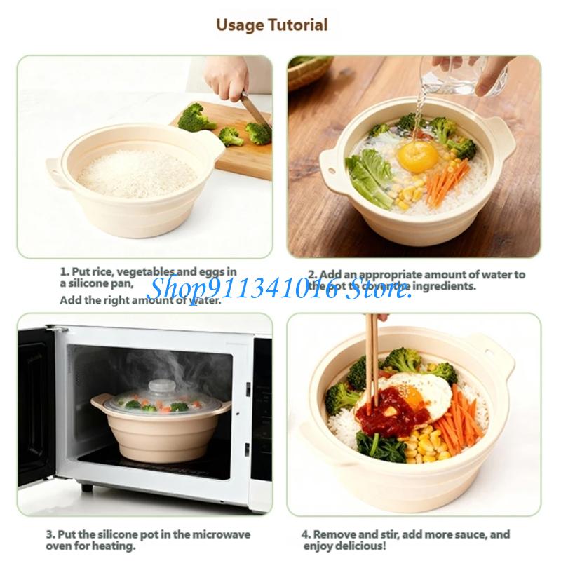 Silicone Steamer Basket - Kolay Sağlıklı Yemek Hazırlıkları İçin Kapaklı