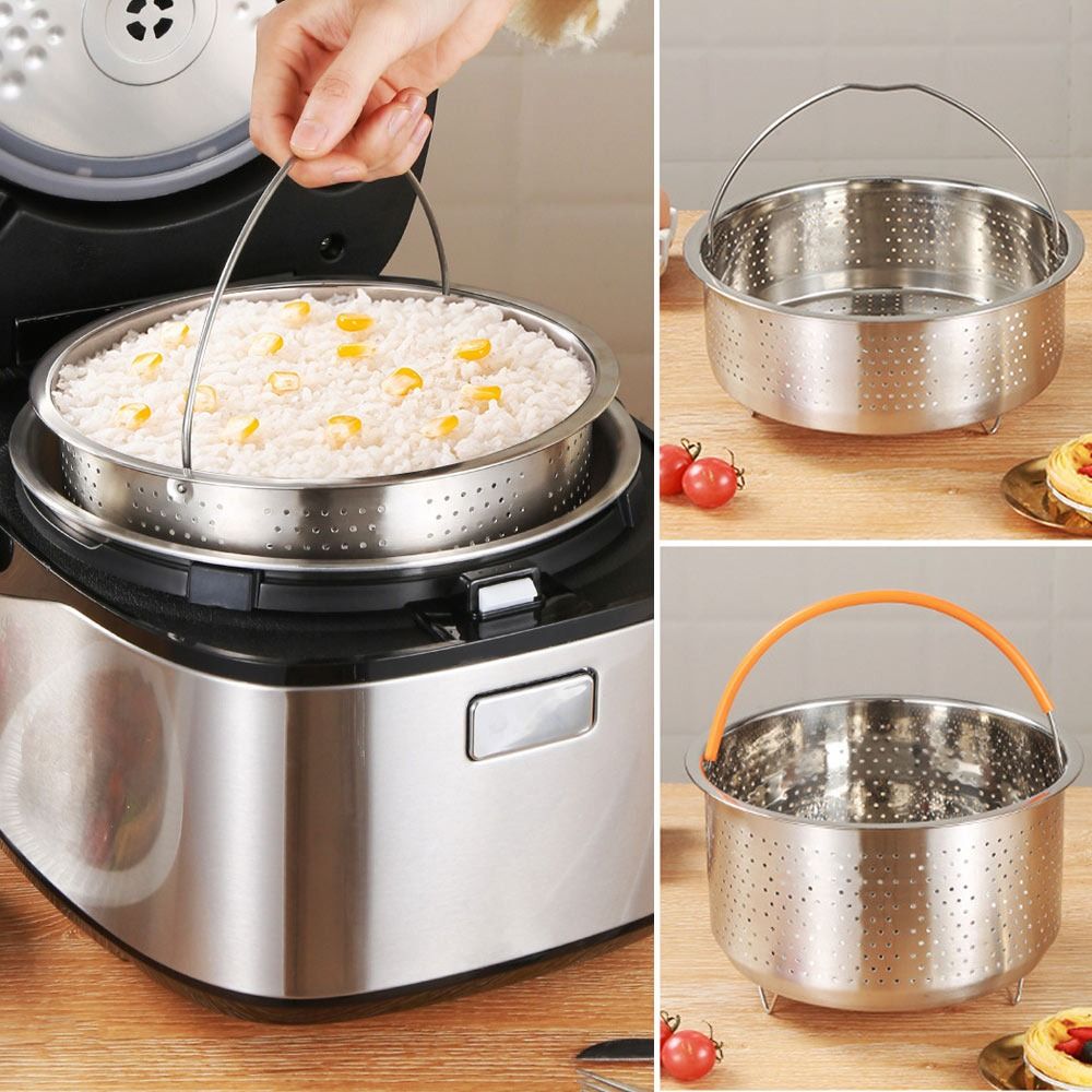 Silicone Steamer Basket - Paslanmaz çelik buharlı pişirme tenceresi mutfak