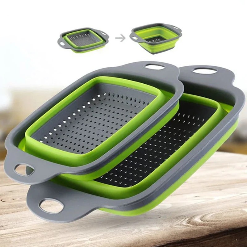 Silicone Steamer Basket - YENI Katlanabilir Sebze Yıkama Sepeti Sebze