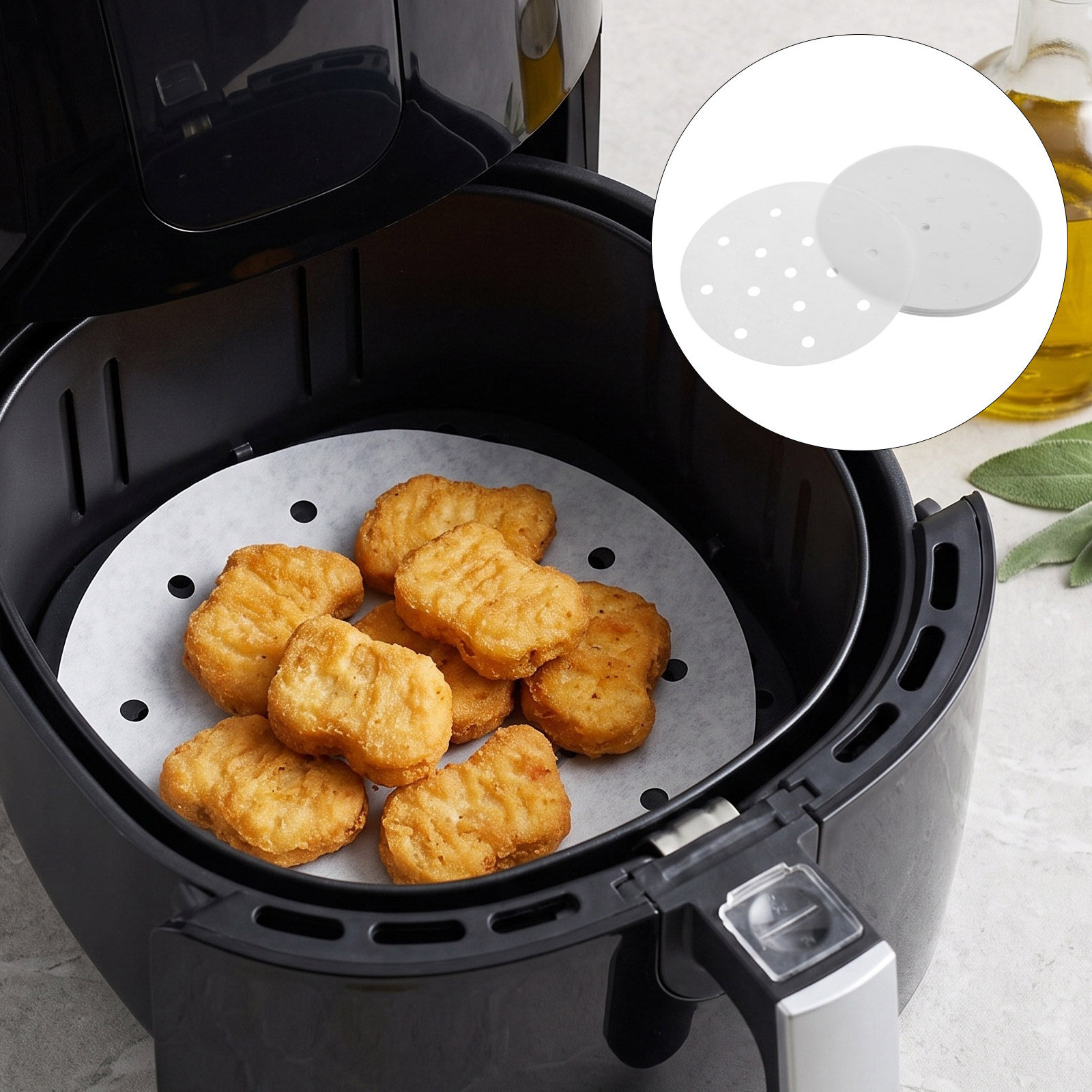 Silicone Steamer Basket - 300 Adet Yuvarlak Buharlı Pişirici Kağıt