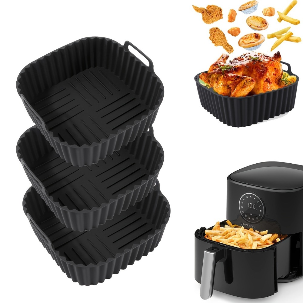 Silicone Steamer Basket - Hava Fritözü Silikon Kaplamaları Kare Yeniden