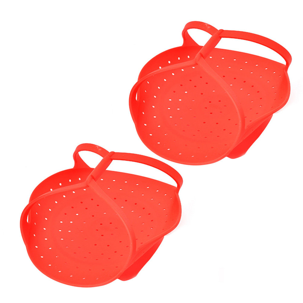 Silicone Steamer Basket - 2 adet katlanabilir silikon buharlı pişirici
