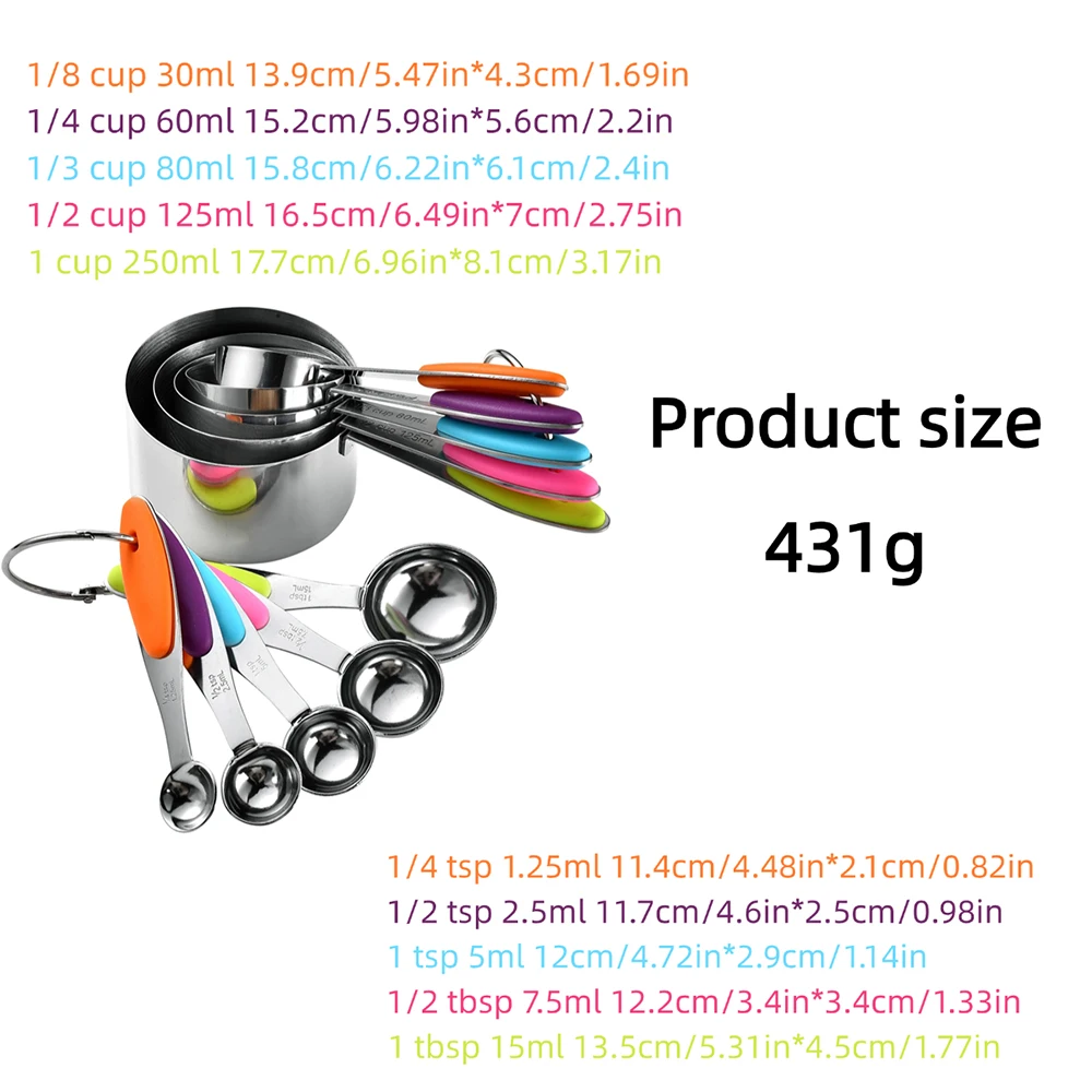5/10 adet paslanmaz çelik ölçü - Kitchen Gadgets China incelemesi ve fiyatı