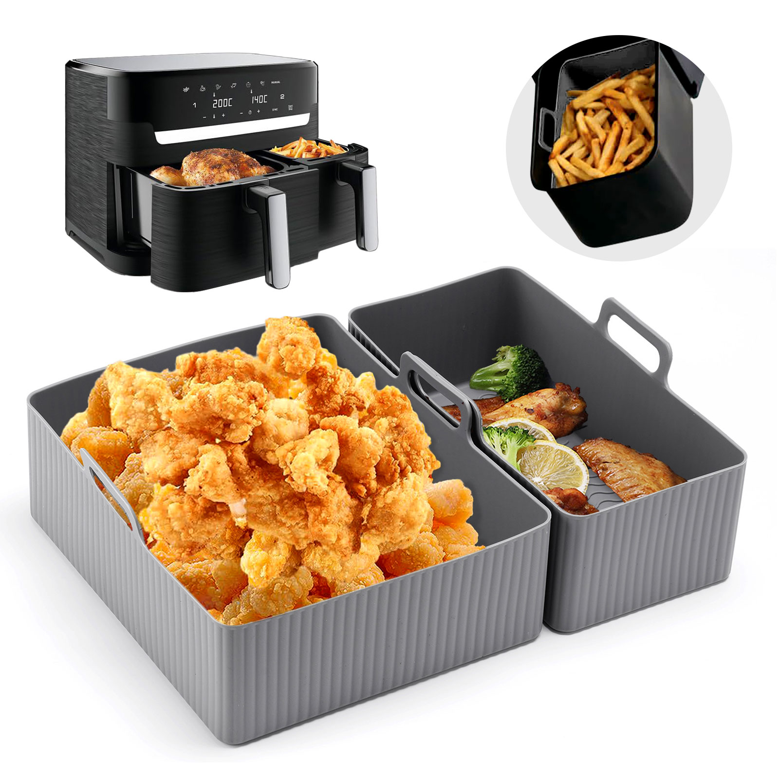 2 adet Set Silikon Hava Fritöz - Silicone Steamer Basket incelemesi ve fiyatı